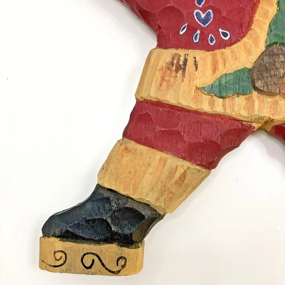 Vintage Hand Carved Star‎ Santa International Christmas Elements Of Folklore 11